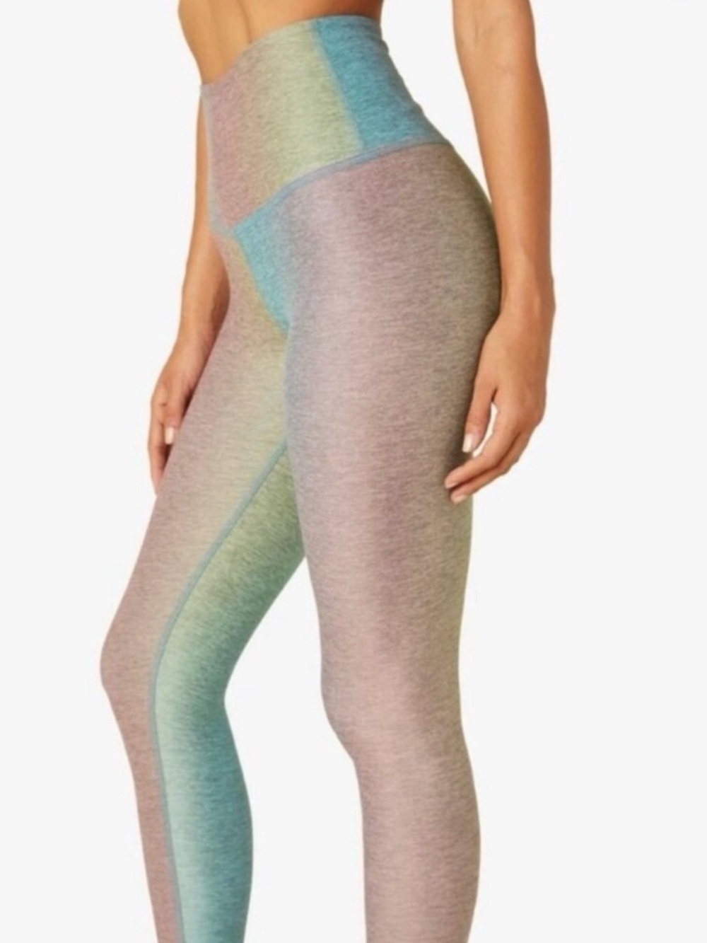 Beyond Yoga High-Waist Ombre Seamless Leggings - prism rainbow